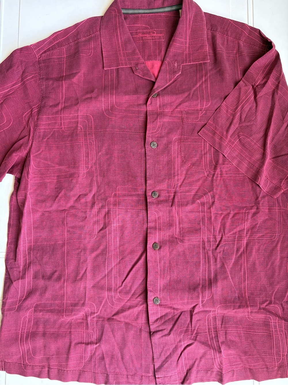 Men’s Tommy Bahama Silk Button Down Short Sleeve Size XL